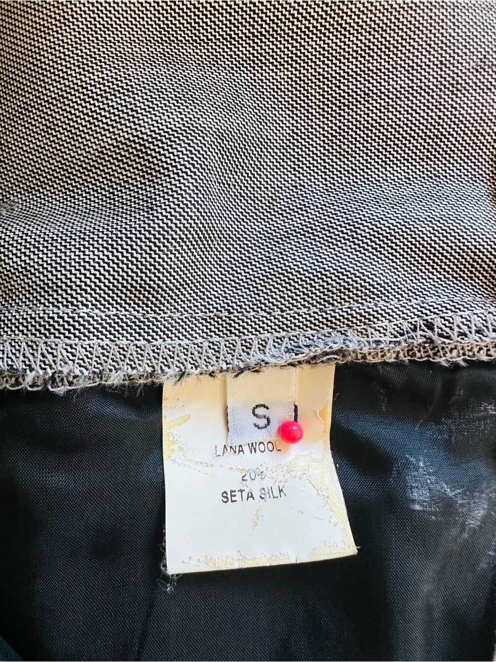 Golden Goose Silver Grey Straight Leg and Black Lined Trouser Interior - Picture 8 of 12